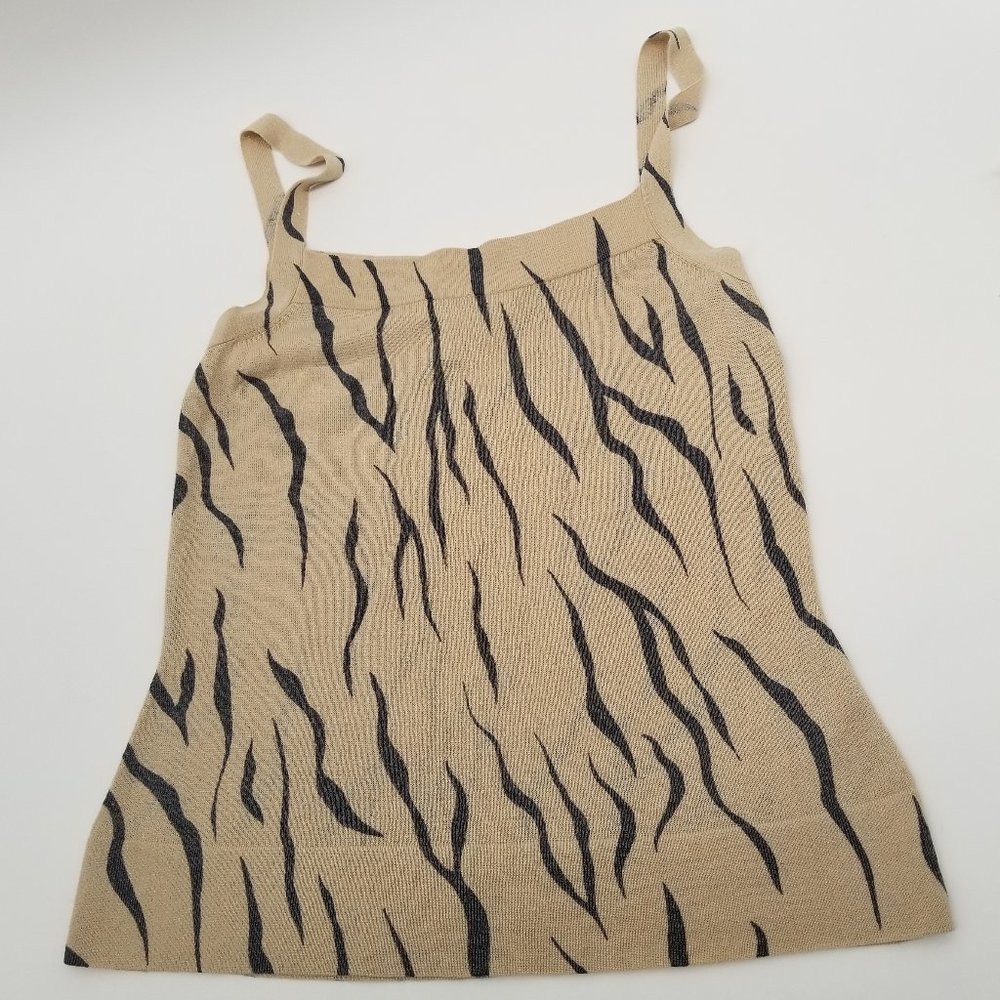 Vintage Alfani | Silk Blend Animal Print Top - S